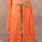 Light Salmon Aari Sequins Work Poshak | Premium Bamber Satin | Jaipurio Designer Collection